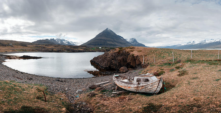Mountain Photograph - Typical Iceland Landscape With Fjord #1 by Ivan Kmit
