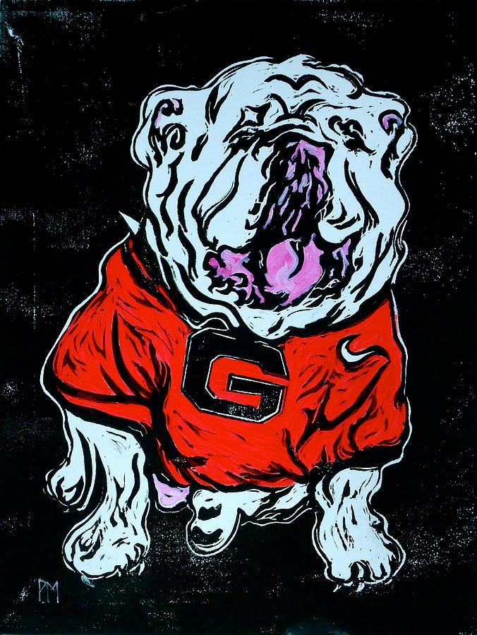 Georgia Bulldog Mixed Media - UGA #1 by Pete Maier