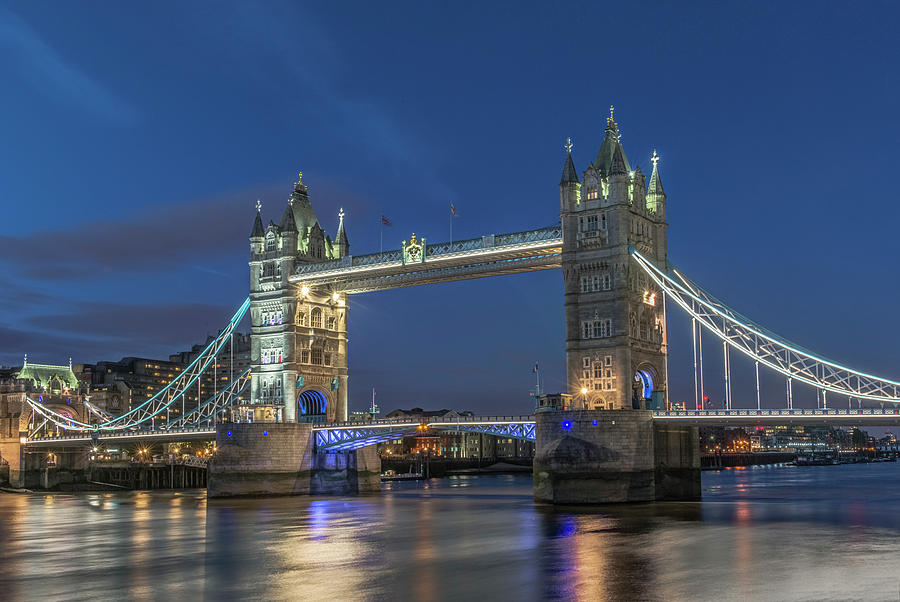 Uk, London Twilight Tower Bridge Photograph by Rob Tilley