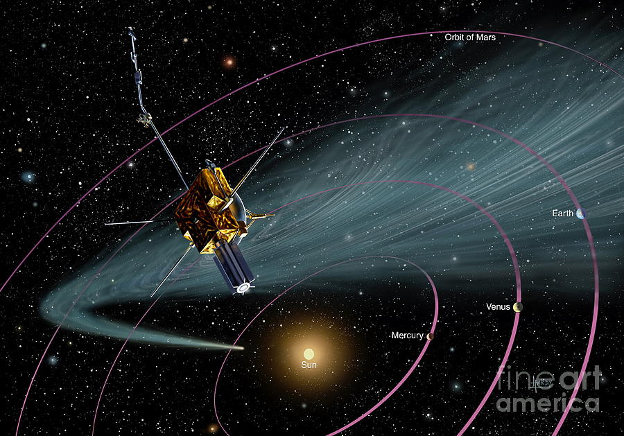 Ulysses Spacecraft And Comet Hyakutake Photograph by David A. Hardy ...