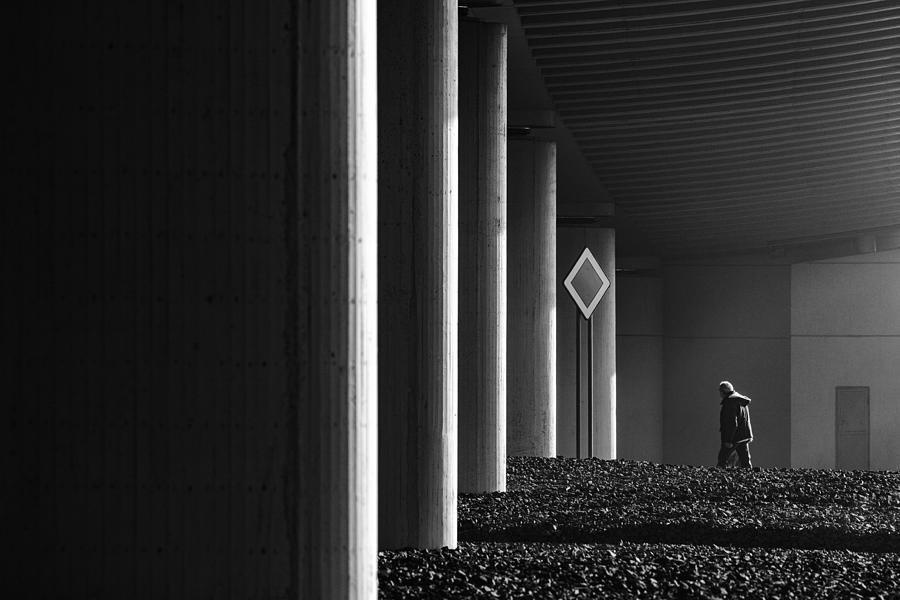 Street Photograph - Under The Bridge by Peter Hrabinsky