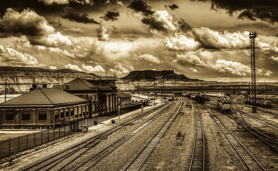 Transportation Photograph - Union Pacific Railroad Freight Terminal- Green River, Wyoming #2 by Mountain Dreams