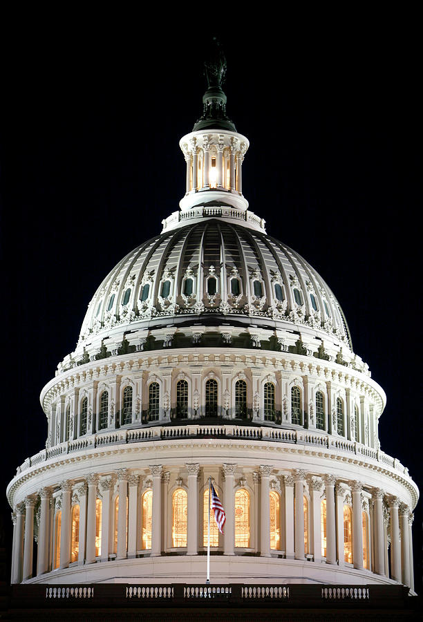 United States Capitol At Night, The United States Congress, The Legislative Branch Of The U.s. Federal Government, Washington Dc, United States, Usa #1 Photograph by Elan Fleisher
