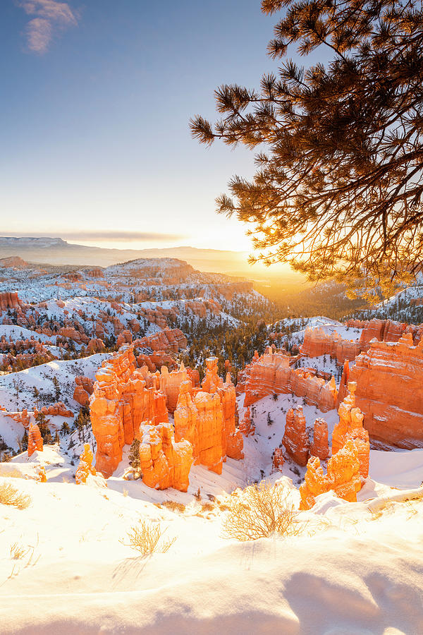 United States, Utah, Bryce Canyon National Park, Sunrise Over Bryce Canyon #1 Digital Art by Jordan Banks