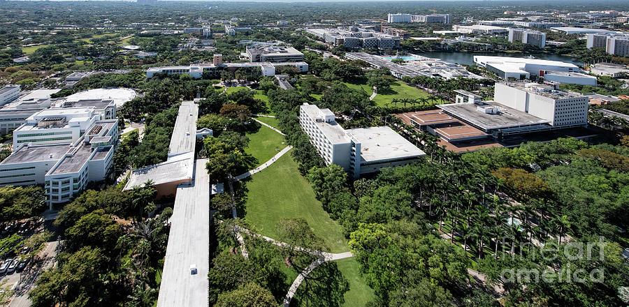 University of Miami Campus Aerial #1 Photograph by David Oppenheimer
