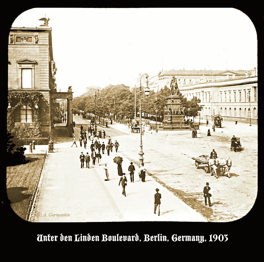 Unter den Linden Boulevard, Berlin, Germany, 1903 #1 Photograph by A Macarthur Gurmankin