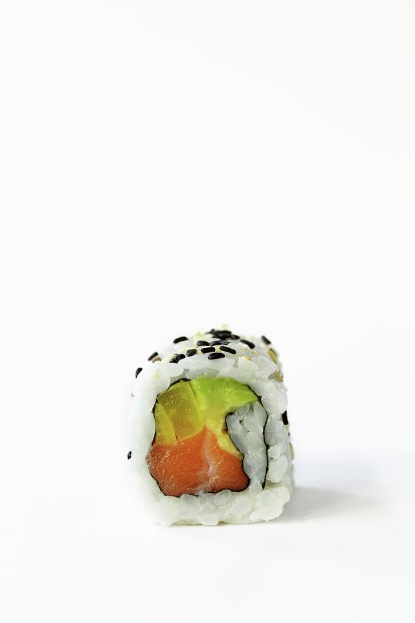 Ura Maki With Salmon, Radish And Avocado #1 Photograph by Emel Ernalbant
