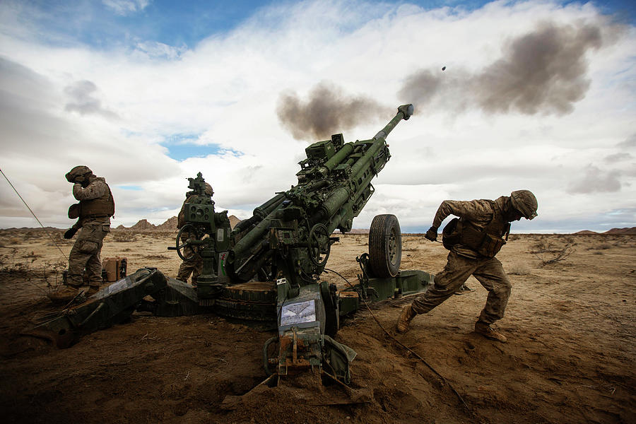 U.s. Marines Fire The M777-a2 Howitzer #1 Photograph by Stocktrek Images