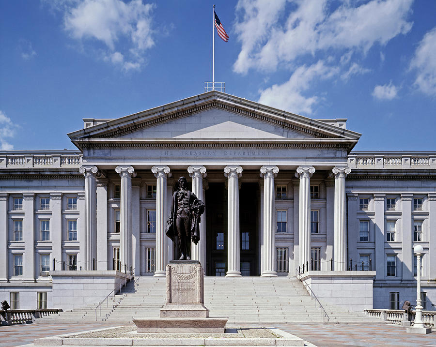 Treasury Painting - U.S. Treasury building #1 by Carol Highsmith
