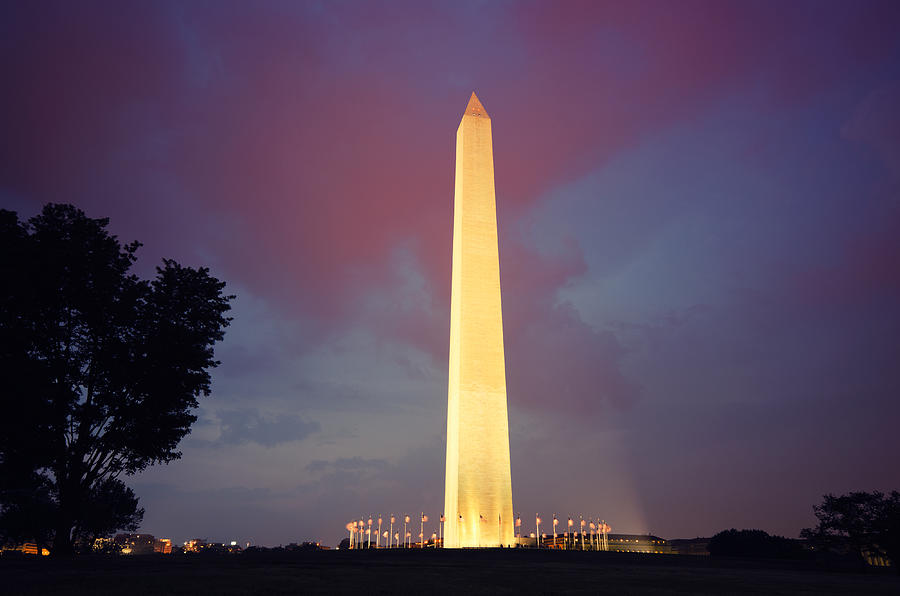 Usa Flag At The Washington Monument #1 Photograph by Franckreporter