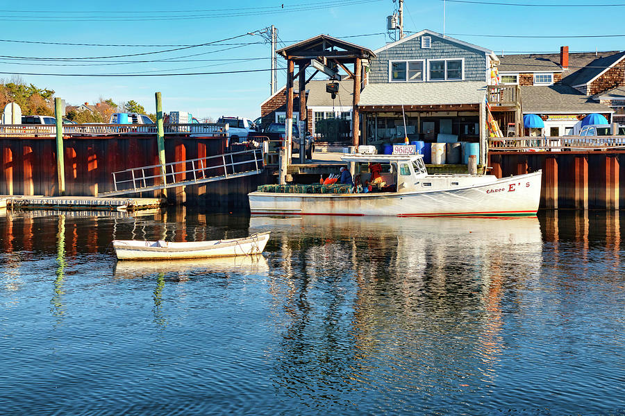 Usa, Maine, Ogunquit, Perkins Cove, Lobster Boat And Fishing Gear ...