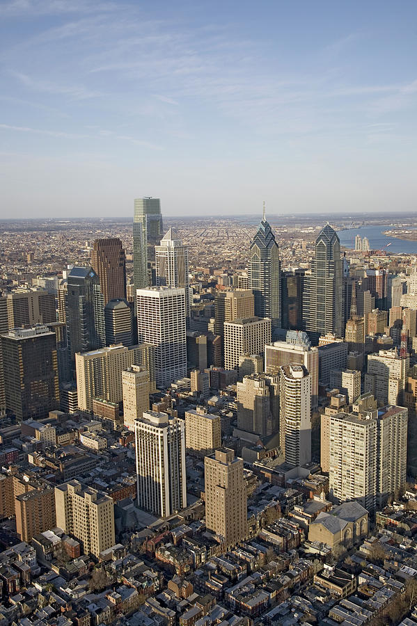 Usa, Pennsylvania, Philadelphia, Aerial #1 Photograph by Joseph Sohm-visions Of America