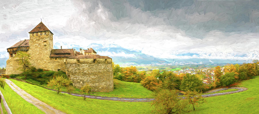 Vaduz Castle, Leichtenstein Digital Art by Rick Deacon