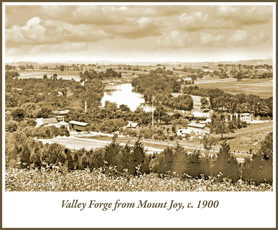 Valley Forge from Mount Joy, c. 1900 #1 Photograph by A Macarthur Gurmankin