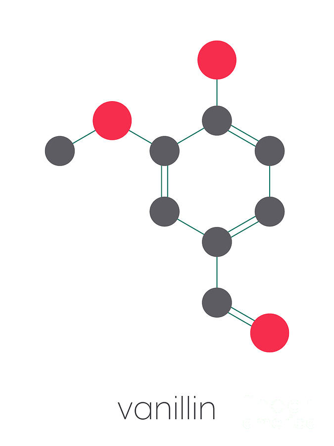 Vanillin Vanilla Extract Molecule Photograph by Molekuul/science Photo ...