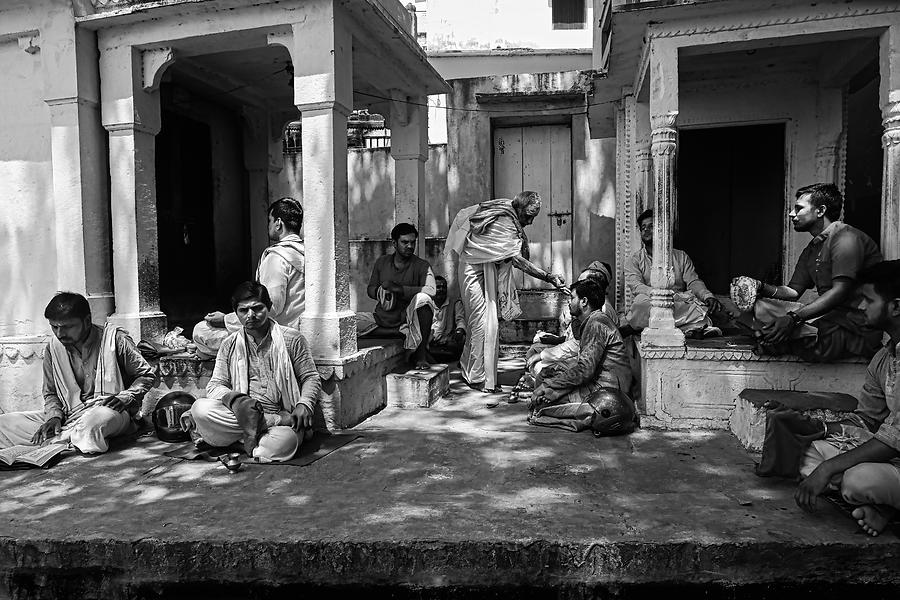 Street Photograph - Varanasi Blessings #1 by Deepa Das