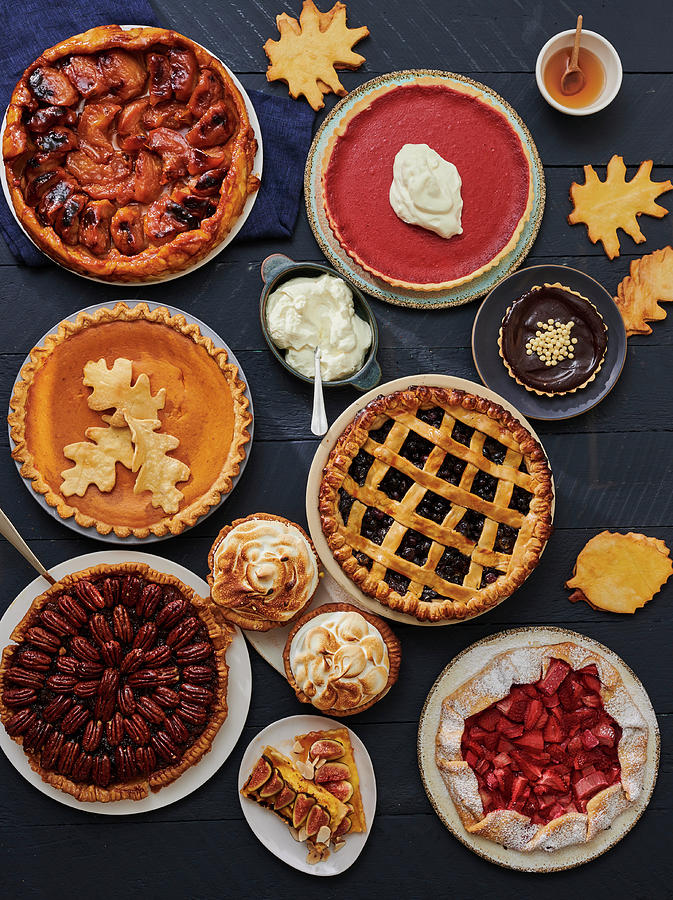 Various Autumnal Sweet Pies And Tarts #1 Photograph by Judy Doherty