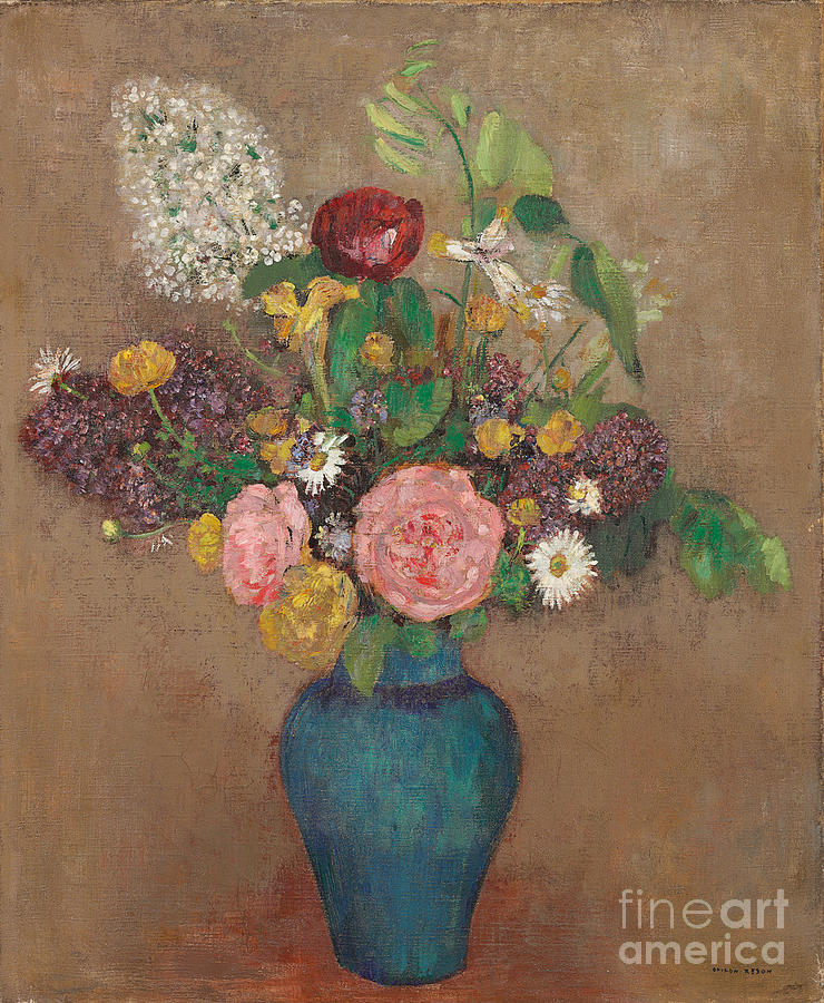 Vase With Flowers Painting by Odilon Redon