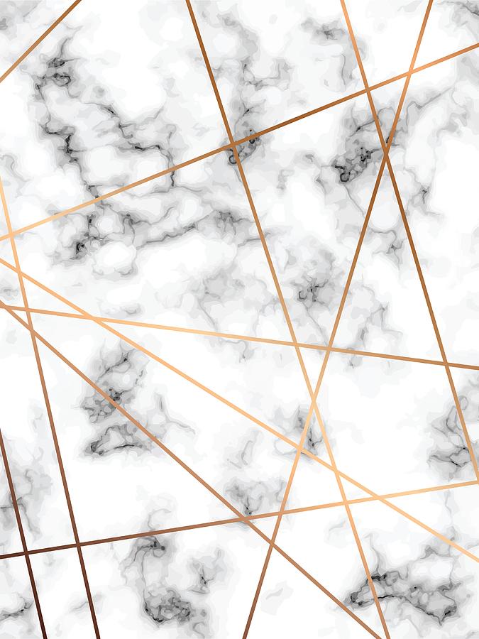 Vector marble texture design with golden geometric lines Digital Art by ...