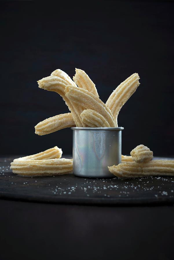 Vegan Churros mexican Pastry Biscuits #1 Photograph by Kati Neudert