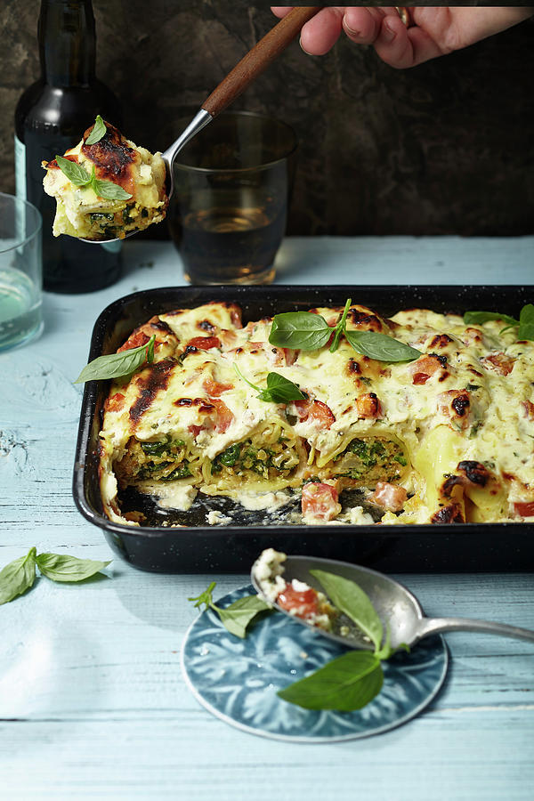 Vegetable Crespelle With Ricotta And Parmesan Cream #1 Photograph by Ulrike Holsten / Stockfood Studios