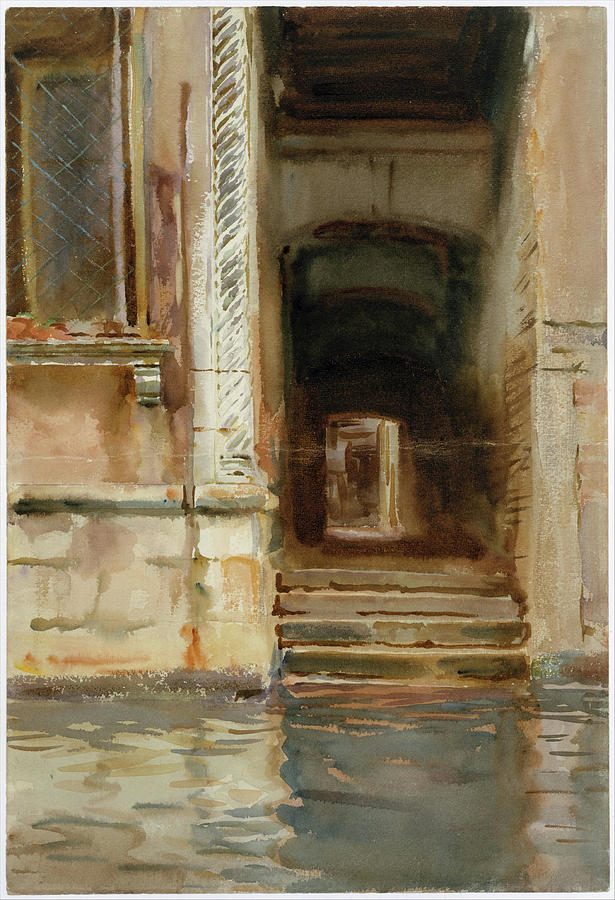 Venetian Passageway. #1 Painting by John Singer Sargent