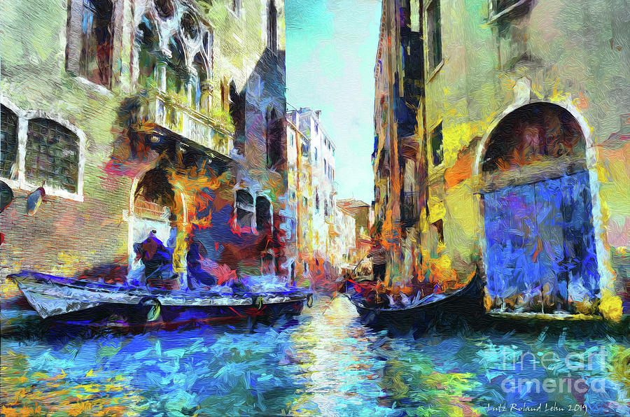 Venetian scene #1 Digital Art by Lutz Roland Lehn