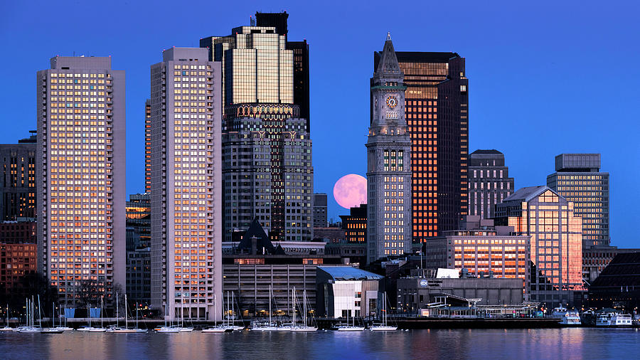 Vernal Equinox and the Worm Moon Over Boston by Thomas Gaitley Vernal Equinox and the Worm Moon Over Boston by Thomas Gaitley