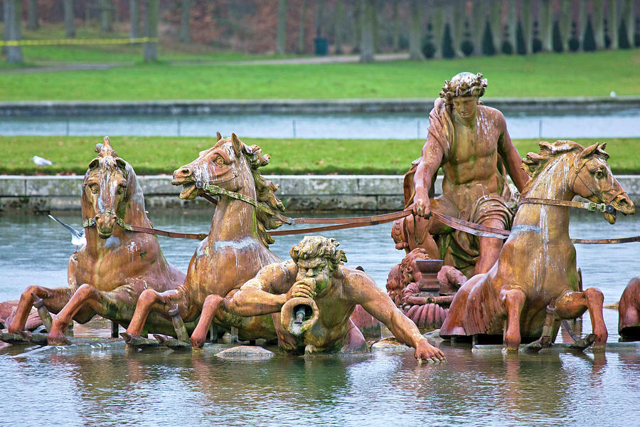 Versailles Water Fountain In Paris #1 Digital Art by Siegfried Tauqueur
