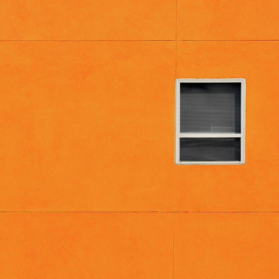 Square - Very Orange Wall Photograph by Stuart Allen