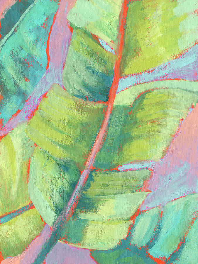 Tropical Painting - Vibrant Palm Leaves II #1 by Jennifer Goldberger