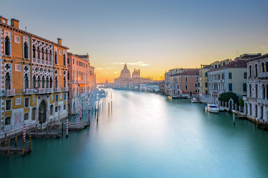 View From Accademia Bridge On Grand Photograph by Dietermeyrl