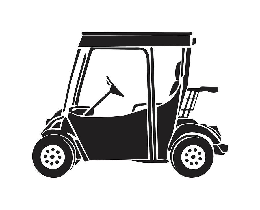 View of golf cart Drawing by CSA Images Fine Art America