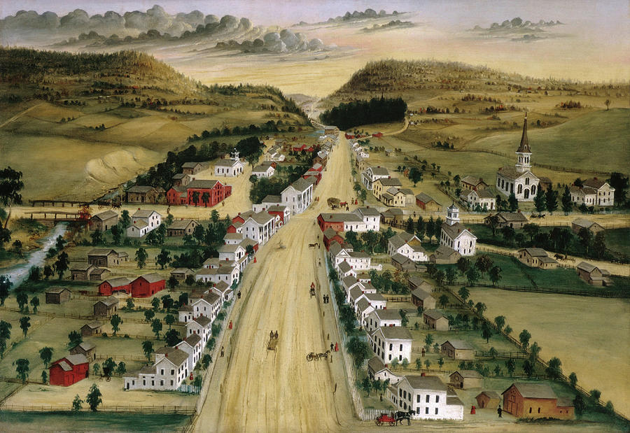 View of Poestenkill, New York. #1 Painting by Joseph H Hidley