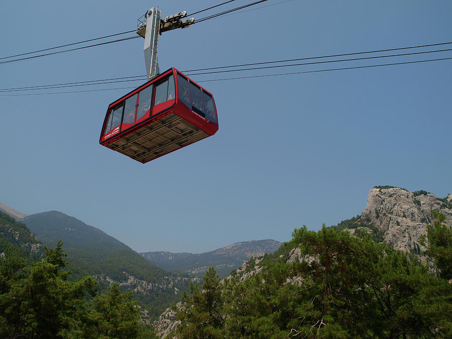 View Of Taurus Mountains And Cable Car In Antalya, Turkey Photograph by ...