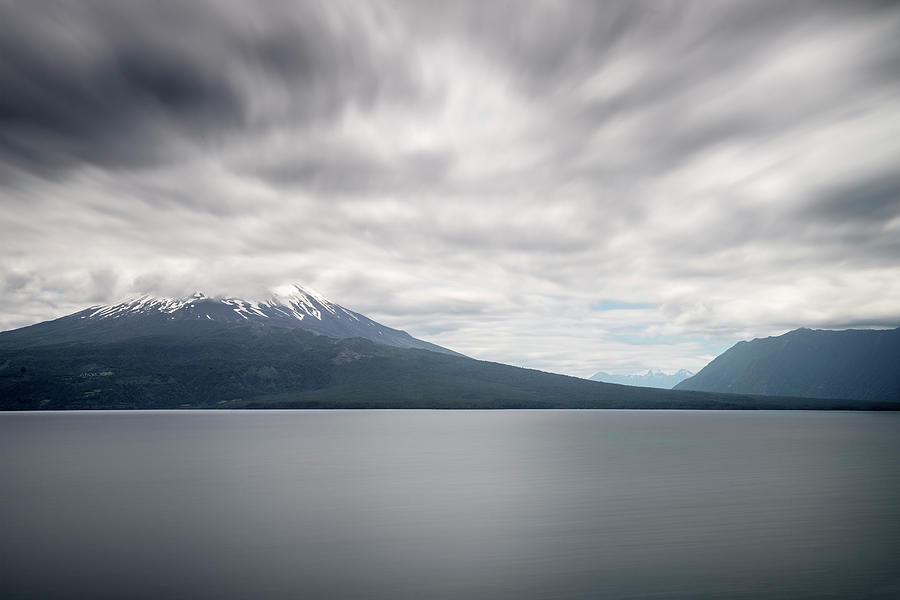 View Of The Cloud-covered Osorno Volcano, Llanquihue Lake, Region De Los Lagos, Chile, South America #1 Photograph by Gnther Bayerl