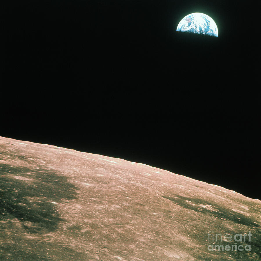 View Of The Earth Rising #1 Photograph by Bettmann