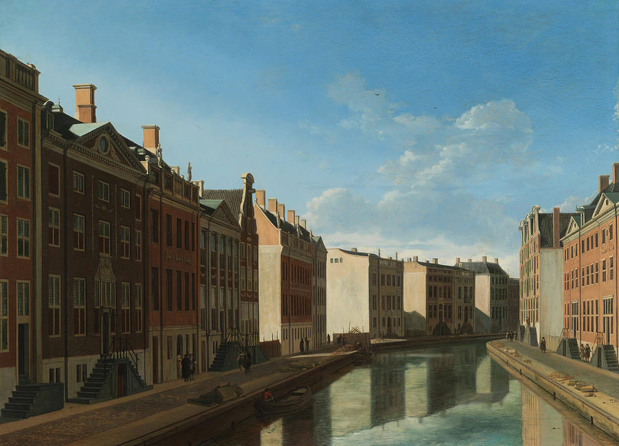 Gerrit Adriaensz Berckheyde Painting - View of the Golden Bend in the Herengracht  by Gerrit Adriaensz Berckheyde
