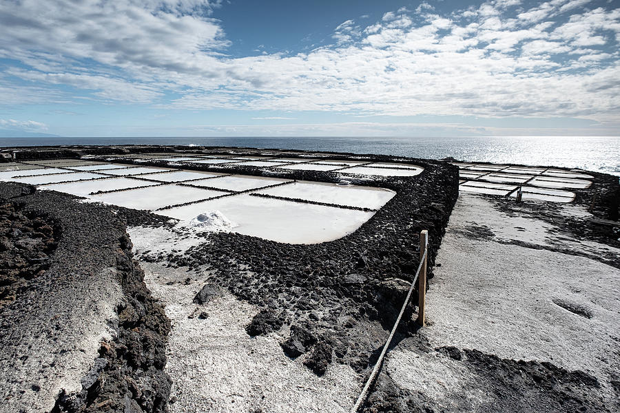 View Of The Salinas De Punta Larga, In The Background The Atlantic Ocean, Fuencaliente, La Palma, Canary Islands, Spain, Europe #1 Photograph by Sonia Aumiller