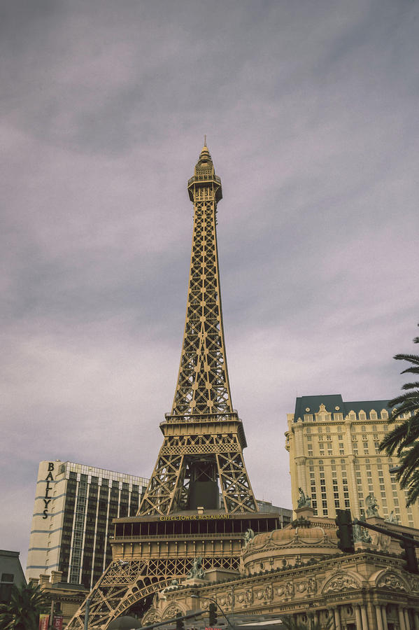 View on the replica of Eiffel Tower at Paris Hotel  #1 Photograph by Alex Grichenko