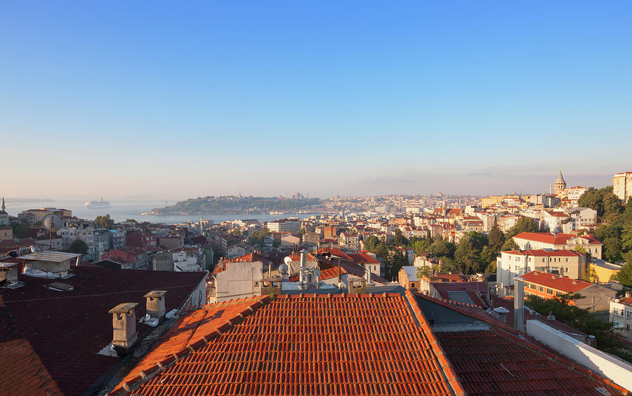 View Over Istanbul At Sunrise #1 Photograph by Laurie Noble