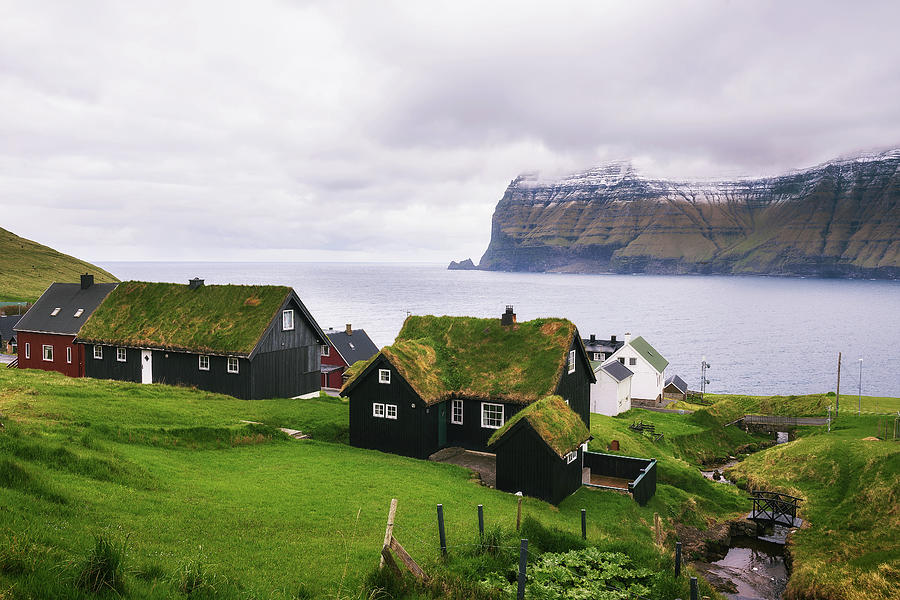 Village of Mikladalur, Faroe Islands, Denmark Photograph by Miroslav ...