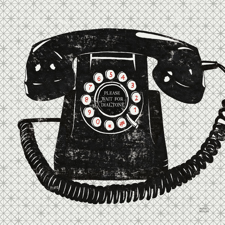 Analog Painting - Vintage Analog  Phone #1 by Michael Mullan