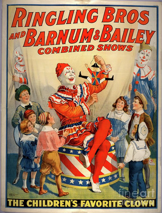 Vintage Circus POSTER print.Barnum Bailey.Room art Decor.Interior design.562