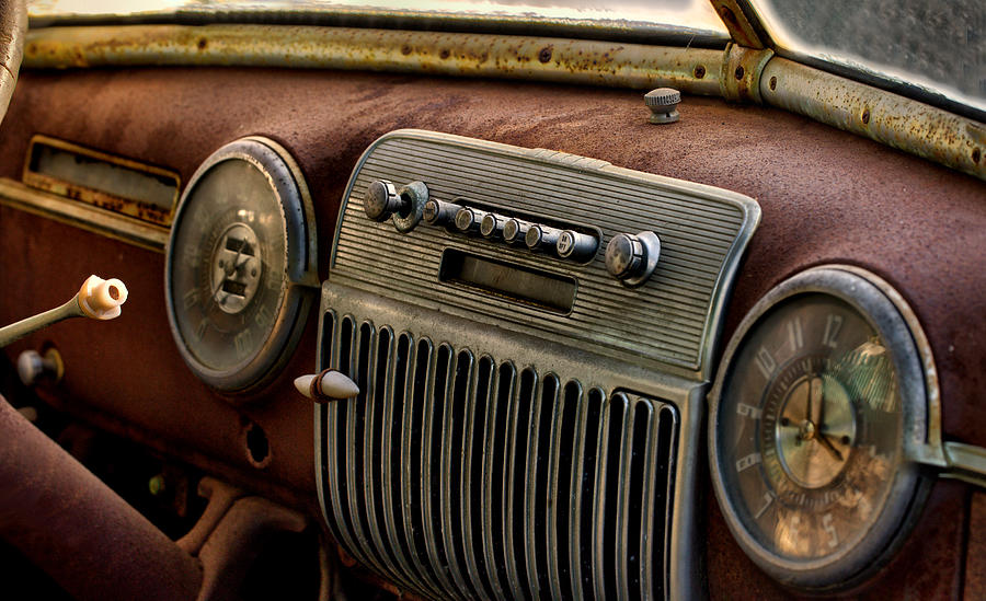 Vintage Dashboard #1 Photograph by John Hoey