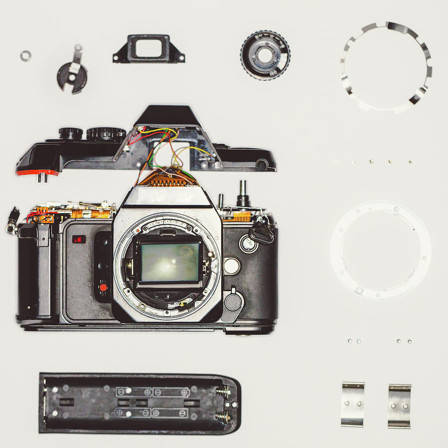 Vintage Disassembled Camera Photograph by Deimagine