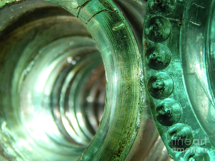 Vintage Green Glass Insulators Photograph by Phil Perkins