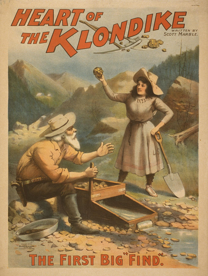 Cool Painting - Vintage poster - Heart of the Klondike #1 by Vintage Images