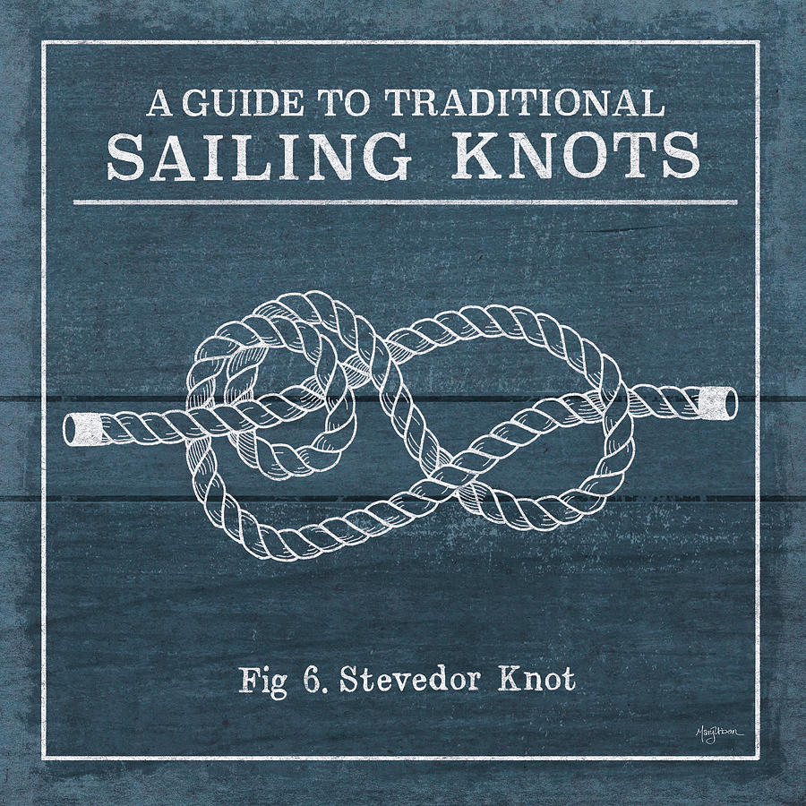 Rope Painting - Vintage Sailing Knots Vi #1 by Mary Urban