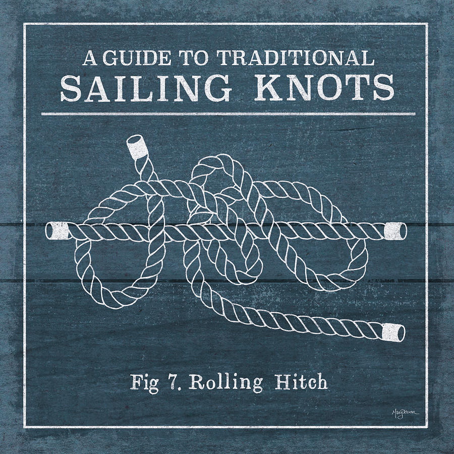 Rope Painting - Vintage Sailing Knots Viii #1 by Mary Urban